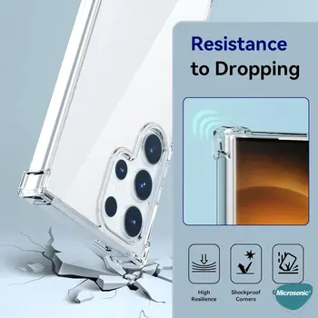 Microsonic Samsung Galaxy S25 Ultra Kılıf Shock Absorbing Şeffaf
