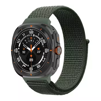 Microsonic Samsung Galaxy Watch Ultra 2025 Hasırlı Kordon Woven Sport Loop Koyu Yeşil