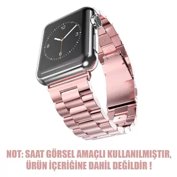 Microsonic Apple Watch Series 11 46mm Metal Stainless Steel Kordon Rose Gold