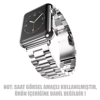 Microsonic Apple Watch Series 11 46mm Metal Stainless Steel Kordon Gümüş