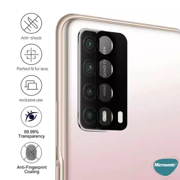 Microsonic Huawei P Smart 2021 Kamera Lens Koruma Camı V2 Siyah