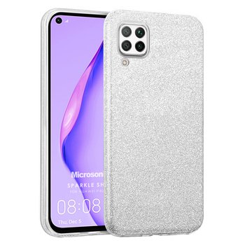 Microsonic Huawei P40 Lite Kılıf Sparkle Shiny Gümüş