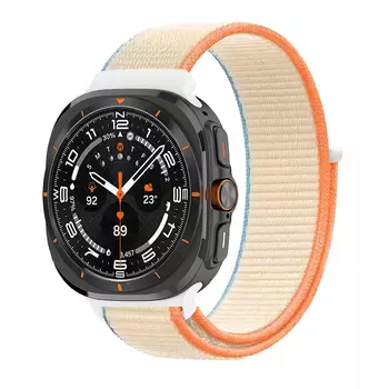 Microsonic Samsung Galaxy Watch Ultra 2025 Hasırlı Kordon Woven Sport Loop Bej