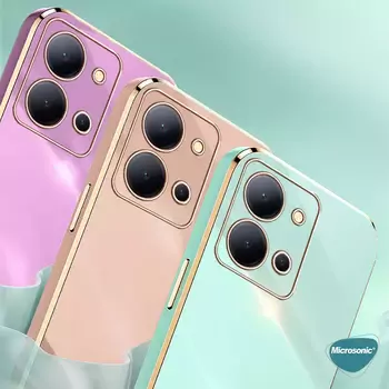 Microsonic Vivo Y36 Kılıf Olive Plated Pembe