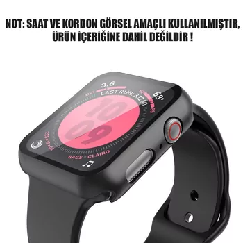 Microsonic Apple Watch Series 11 46mm Kılıf Matte Premium Slim WatchBand Siyah