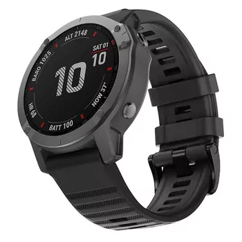 Microsonic Garmin Fenix 3 HR Kordon Quick Fit Strap Band Siyah