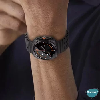 Microsonic Samsung Galaxy Watch Ultra 2025 Kordon Flexi Sport Siyah