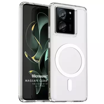 Microsonic Xiaomi Mi 13T Pro Kılıf MagSafe Clear Sararmaz Şeffaf