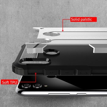 Microsonic Huawei Honor 8X Kılıf Rugged Armor Gümüş