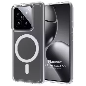 Microsonic Xiaomi Mi 14 Kılıf MagSafe Clear Sararmaz Şeffaf