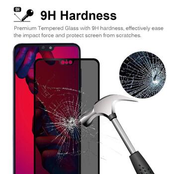 Microsonic Huawei P20 Pro Invisible Privacy Kavisli Ekran Koruyucu Siyah