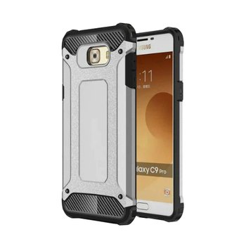 Microsonic Samsung Galaxy C9 Pro Kılıf Rugged Armor Gümüş