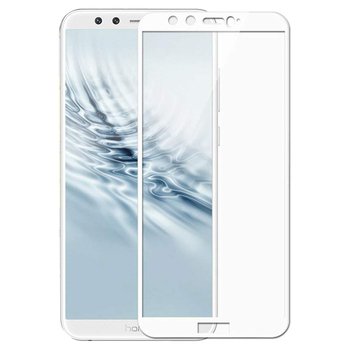 Microsonic Huawei Honor 9 Lite Kavisli Temperli Cam Ekran Koruyucu Film Beyaz