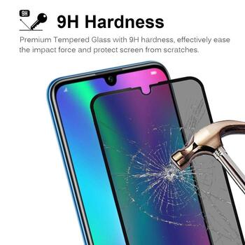 Microsonic Huawei Honor 10 Lite Invisible Privacy Kavisli Ekran Koruyucu Siyah