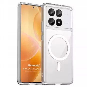 Microsonic Xiaomi Poco X6 Pro 5G Kılıf MagSafe Clear Sararmaz Şeffaf