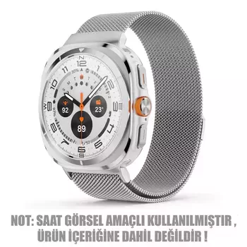 Microsonic Samsung Galaxy Watch Ultra 2025 Milanese Loop Kordon Gümüş