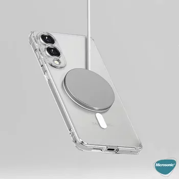 Microsonic Xiaomi Poco X7 Kılıf MagSafe Clear Sararmaz Şeffaf
