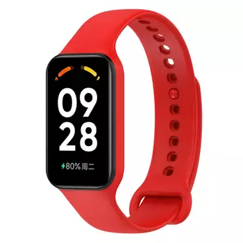 Microsonic Xiaomi Redmi Smart Band 2 Kordon, Silicone Sport Band Kırmızı