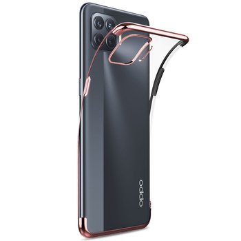 Microsonic Oppo Reno 4 Lite Kılıf Skyfall Transparent Clear Rose Gold