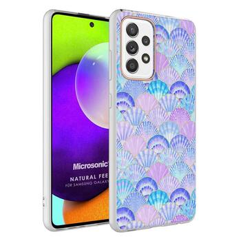 Microsonic Samsung Galaxy A72 Natural Feel Desenli Kılıf Oyster