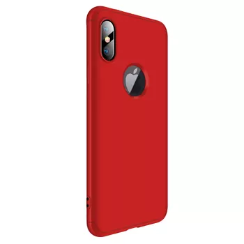 Microsonic Apple iPhone XS Max (6.5'') Kılıf Double Dip 360 Protective Kırmızı