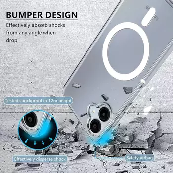 Microsonic Samsung Galaxy A06 Kılıf MagSafe Clear Sararmaz Şeffaf