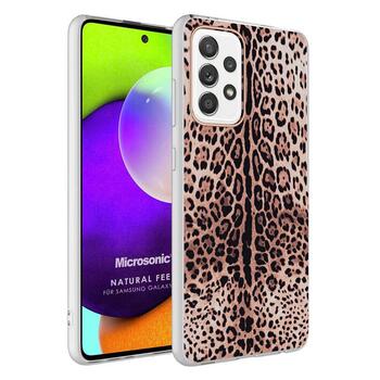 Microsonic Samsung Galaxy A72 Natural Feel Desenli Kılıf Leopard