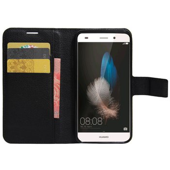 CaseUp Huawei Ascend P8 Lite Cüzdanlı Suni Deri Kılıf Siyah