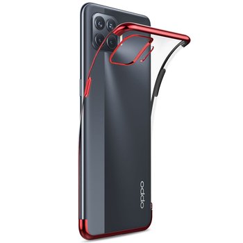 Microsonic Oppo Reno 4 Lite Kılıf Skyfall Transparent Clear Kırmızı