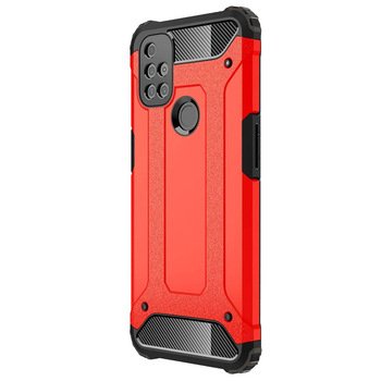 Microsonic OnePlus Nord N10 5G Kılıf Rugged Armor Kırmızı