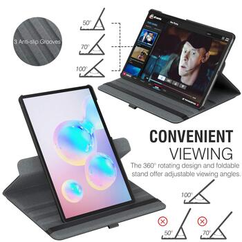 Microsonic Samsung Galaxy Tab S6 T860 360 Stand Dönerli Kılıf Mavi