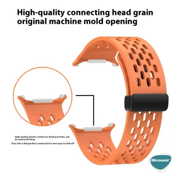 Microsonic Samsung Galaxy Watch Ultra 2025 Kordon Orbit Oceanic Kırmızı