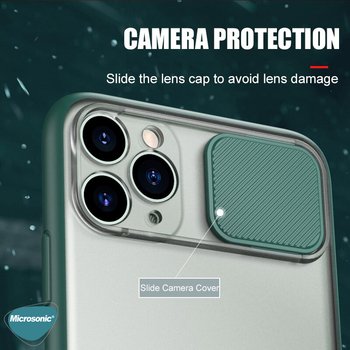 Microsonic Apple iPhone 12 Pro Max Kılıf Slide Camera Lens Protection Sarı