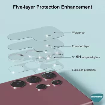Microsonic Samsung Galaxy S23 Ultra Kamera Lens Koruma Camı