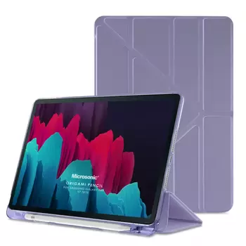 Microsonic Samsung Galaxy Tab S7 T870 Kılıf Origami Pencil Lila