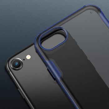 Microsonic Apple iPhone 8 Kılıf Frosted Frame Lacivert