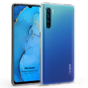 Microsonic Oppo Reno 3 Kılıf Transparent Soft Beyaz