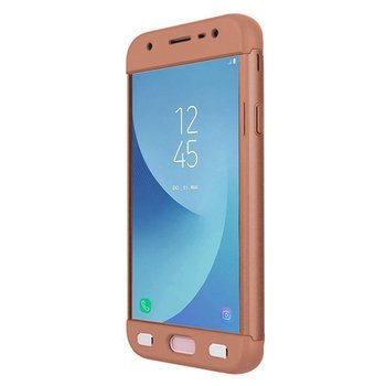 Microsonic Samsung Galaxy J5 Pro Kılıf Double Dip 360 Protective AYS Rose Gold