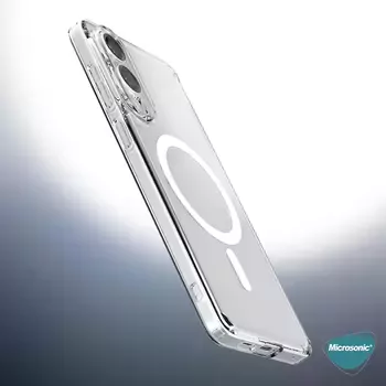 Microsonic Samsung Galaxy S25 Edge Kılıf MagSafe Clear Sararmaz Şeffaf