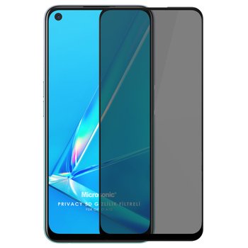 Microsonic Oppo A72 Invisible Privacy Kavisli Ekran Koruyucu Siyah