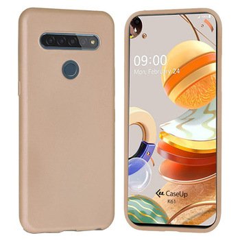 CaseUp LG K61 Kılıf Matte Surface Gold