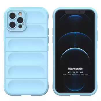 Microsonic Apple iPhone 12 Pro Max Kılıf Oslo Prime Mavi