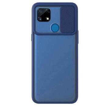 Microsonic Realme C25 Kılıf Slide Camera Lens Protection Lacivert