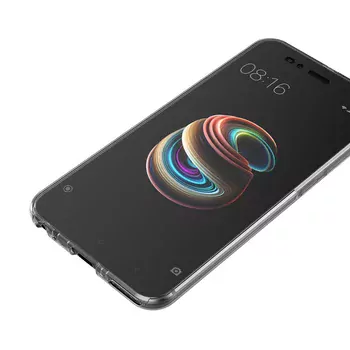 Microsonic Xiaomi Mi A1 Kılıf 6 tarafı tam full koruma 360 Clear Soft Şeffaf