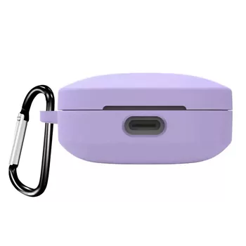 Microsonic Xiaomi Redmi Buds 6 Kılıf Askılı Mat Silikon Lila