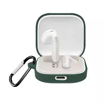 Microsonic Xiaomi Redmi Buds 6 Kılıf Askılı Mat Silikon Koyu Yeşil