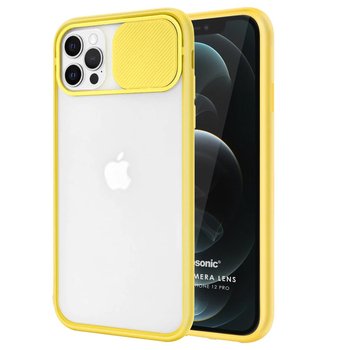 Microsonic Apple iPhone 12 Pro Kılıf Slide Camera Lens Protection Sarı