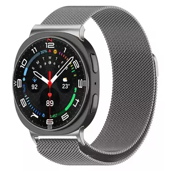 Microsonic Samsung Galaxy Watch 8 Classic 46mm Milanese Loop Kordon Koyu Gri