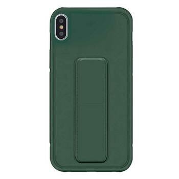 Microsonic Apple iPhone XS Max Kılıf Hand Strap Koyu Yeşil