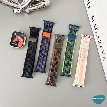 Microsonic Apple Watch Series 11 42mm Kordon Terra Strand Siyah